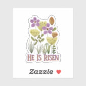 Il Est Ressuscité Sticker Floral De Pâques Moderne (Feuille)