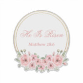Il Est Ressuscité Stickers Pâques Rose Floral (Devant)