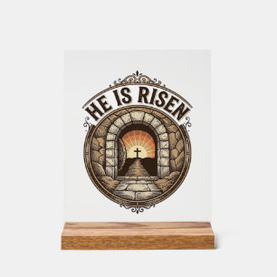 Il Est Ressuscité Vintage Pâques Croix T-Shirt