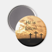 Il est Risen Croix et Sunset Easter Magnet (Recto/Verso)
