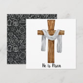 Il Est Risqué Carte De Vacances De Pâques (Devant / Derrière)