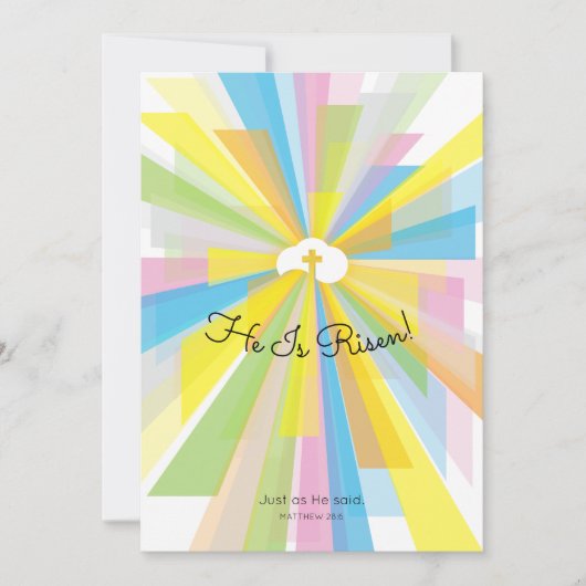 Il Est Risqué Service Pâques Invitations (Devant)