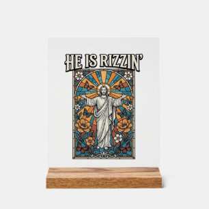 Il est Rizzin Vintage Pâques Vitrail T-Shirt De