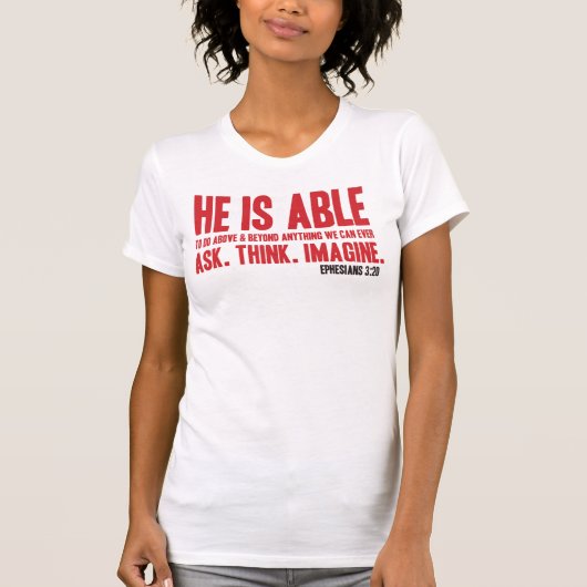 Il est T-shirt chrétien capable de bible - rouge (Devant)