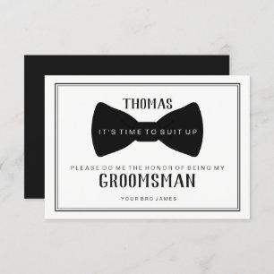 Il est temps d'adapter la carte Groomsman - Cravat