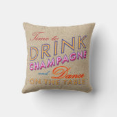 Il est temps de boire Champagne Beach Sand Coussin (Verso)