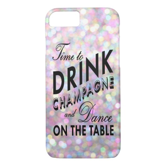 Il est temps de boire Champagne iPhone 7 Coque en  (Dos)