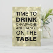 Il est temps de boire du Champagne Gold Invitation (Debout devant)