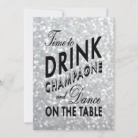 Il est temps de boire du champagne Invitation d'en