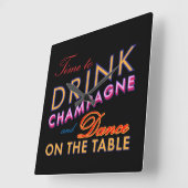 Il est temps de boire une horloge murale de champa (Angle)