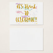 Il est temps de célébrer ! ! (Devant & derrière)