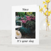 IL EST TEMPS DE CÉLÉBRER *NIECE* SUR SA CARTE D'AN (Fleur jaune)