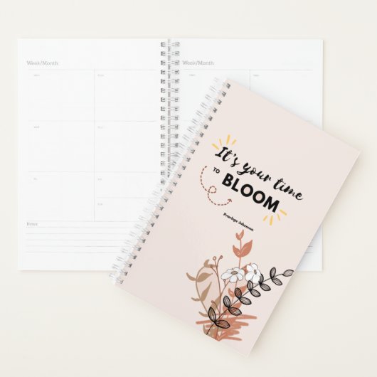 Il est temps de fleurir Gold Botanical Planner (Devant avec enveloppe)