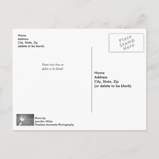 Il Est Terminé Carte Postale (Dos)