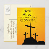 Il est vivant et je suis pardonné Carte postale de (Devant / Derrière)