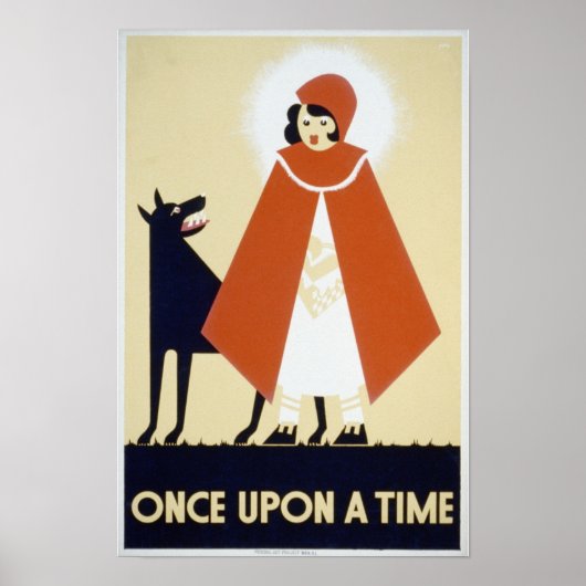 Il était une fois Affiche vintage WPA (Devant)