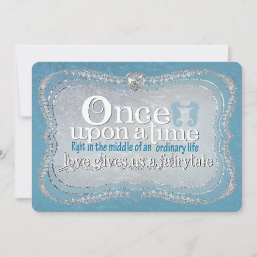 Il était une fois faire-part de mariage de plage (Devant)