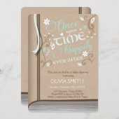 Il était une fois invitation de baby shower de (Devant / Derrière)