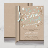 Il était une fois invitation de baby shower de (Devant / Derrière)