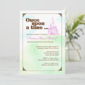 Il était une fois invitation - rose (Debout devant)