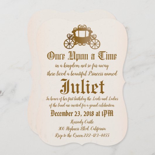 Il était une fois - Princes Invitation (Devant / Derrière)