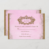 Il était une fois princesse Anniversaire RSVP (Devant / Derrière)