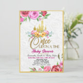 Il était une fois Princesse Baby shower invitation (Debout devant)