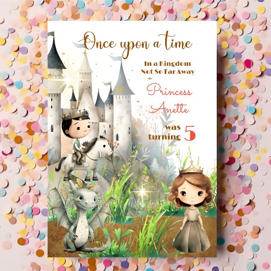 Il était une fois, Princesse Invitation d'annivers