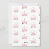 Il était une fois, Princesse Invitation d'annivers (Dos)