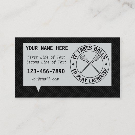 Il Faut Des Balls Pour Jouer Carte de visite De Cr (Devant)