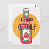 Il Faut Plus De Carte Postale Ketchup (Devant / Derrière)