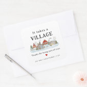 Il faut un Merci de village Étiquettes de bougies (Enveloppe)