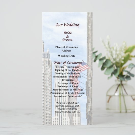 Il - Flags Along Michigan Ave Chicago Programma (Staand voorkant)