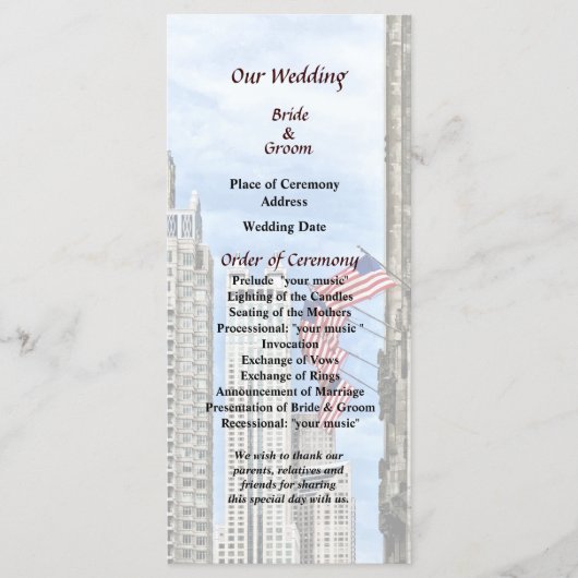 Il - Flags Along Michigan Ave Chicago Programma (Voorkant)