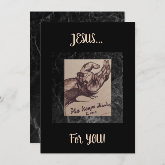 "Il garde Bleeding Love" Carte Plate (Devant / Derrière)