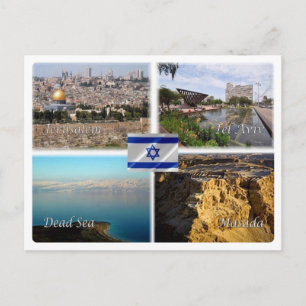 IL Israel - Jeruzalem Tel Aviv - Dood Zee - Masada Briefkaart