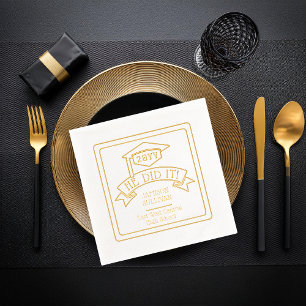 Il L'A Fait Casquette Grad Nom de la graduation   