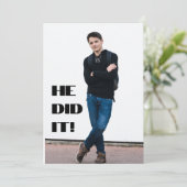 Il L'A Fait ! Faire-part d'obtention d'une licence (Debout devant)