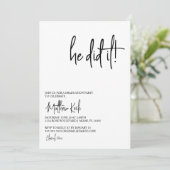 Il L'A Fait Moderne Graduation Party Invitation (Debout devant)