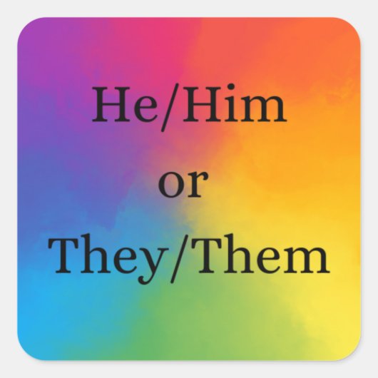 Il/Lui ou Ils/Eux Pronoun autocollant (Devant)