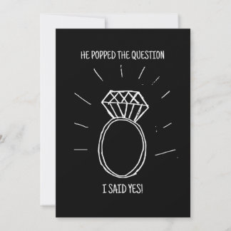 Il m'a posé la question j'ai dit oui ! Carte de fi