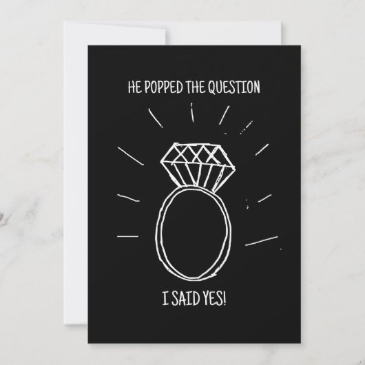 Il m'a posé la question j'ai dit oui ! Carte de fi (Devant)