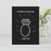 Il m'a posé la question j'ai dit oui ! Carte de fi (Debout devant)