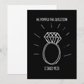 Il m'a posé la question j'ai dit oui ! Carte de fi (Devant / Derrière)