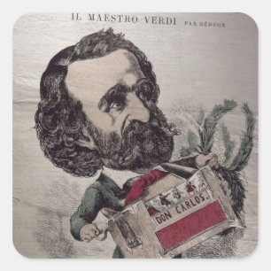 Il Maestro'', karikatuur van de Italiaanse Vierkante Sticker