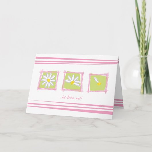 "Il m'aime" invitation de Fête de la mariée (Devant)