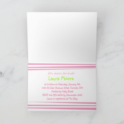 "Il m'aime" invitation de Fête de la mariée (Intérieur)