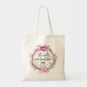 Il m'appelle le bel, sac fourre-tout floral à