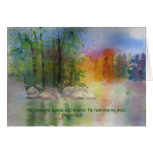Il me mène près du psaume immobile 23 des eaux