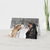 Il neige sur la carte Cavalier King Charles Spanie (Devant)